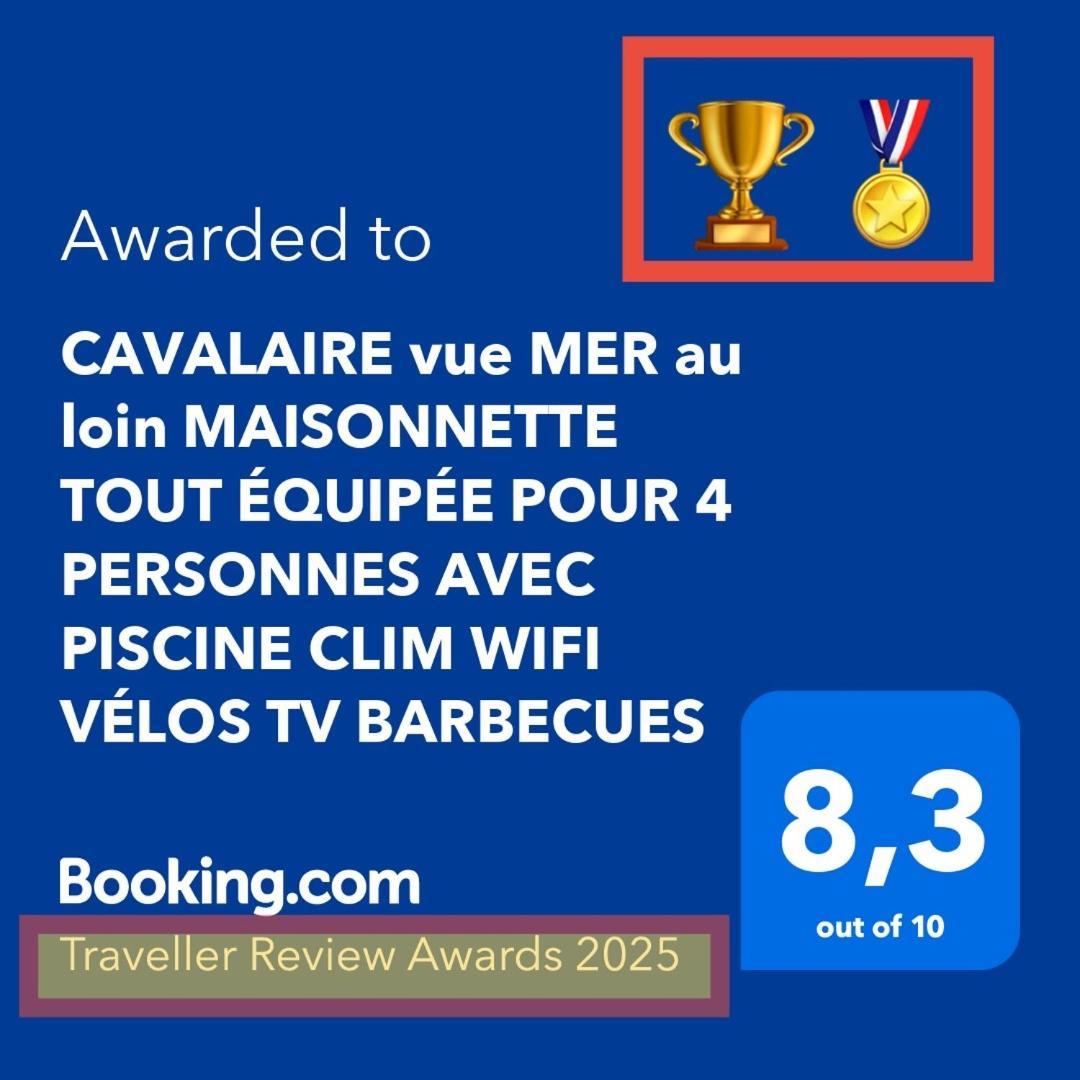 Cavalaire Vue Mer Au Loin Maisonnette Tout Equipee Pour 4 Personnes Avec Piscine Clim Wifi Velos Tv Barbecues ภายนอก รูปภาพ